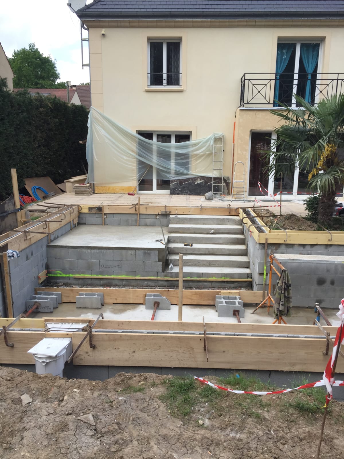 État avant les travaux - Aménagement de Piscine